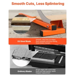 VEVOR 12 inch Vinyl Floor Cutter, 10mm Thick Laminate Flooring Cutter with Cutting Angle Guide, Rubber Handle, Honing Stone, D2 Steel Blade for Cutting Laminate, Vinyl, Home Renovation