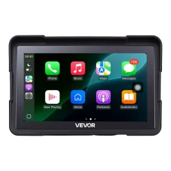 VEVOR 7 Inch Wireless Motorcycle Carplay with Apple Carplay & Android Auto, HD Touchscreen GPS Navigation System with Dual Bluetooth, Siri/Google Voice Assistant, IP67, Compatible with BMW Motorcycles