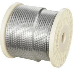 VEVOR 1/4 Inch Wire Rope, 250 ft Length, Zinc Galvanized Carbon Steel Cable with Gloves, 7000 lbs Breaking Strength, 7 x 19 Strands Construction, Wire Cable for Deck Railing System, Garden Trellis