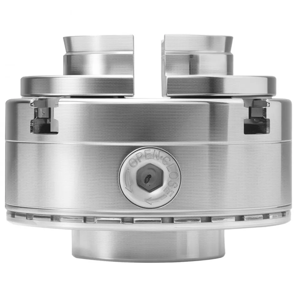 VEVOR 4 Inch Wood Lathe Chuck, 4-Jaw, Bevel-Gear Self-Centering Wood Turning Chuck Set with 1" x 8TPI Thread & Adapter, Round Jaws, Step Jaws, Nickel-Plated, High-Hardness Steel, for Woodworking Lathe