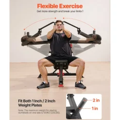VEVOR Incline Chest Fly and Rear Delt Fly Machine, 450 LBS Chest Machine, Adjustable Fitness Chest Bench Set, Home Gym Equipment for Upper Body Strength Training Machine