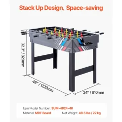 VEVOR 4-in-1 Combo Game Table Set, 48