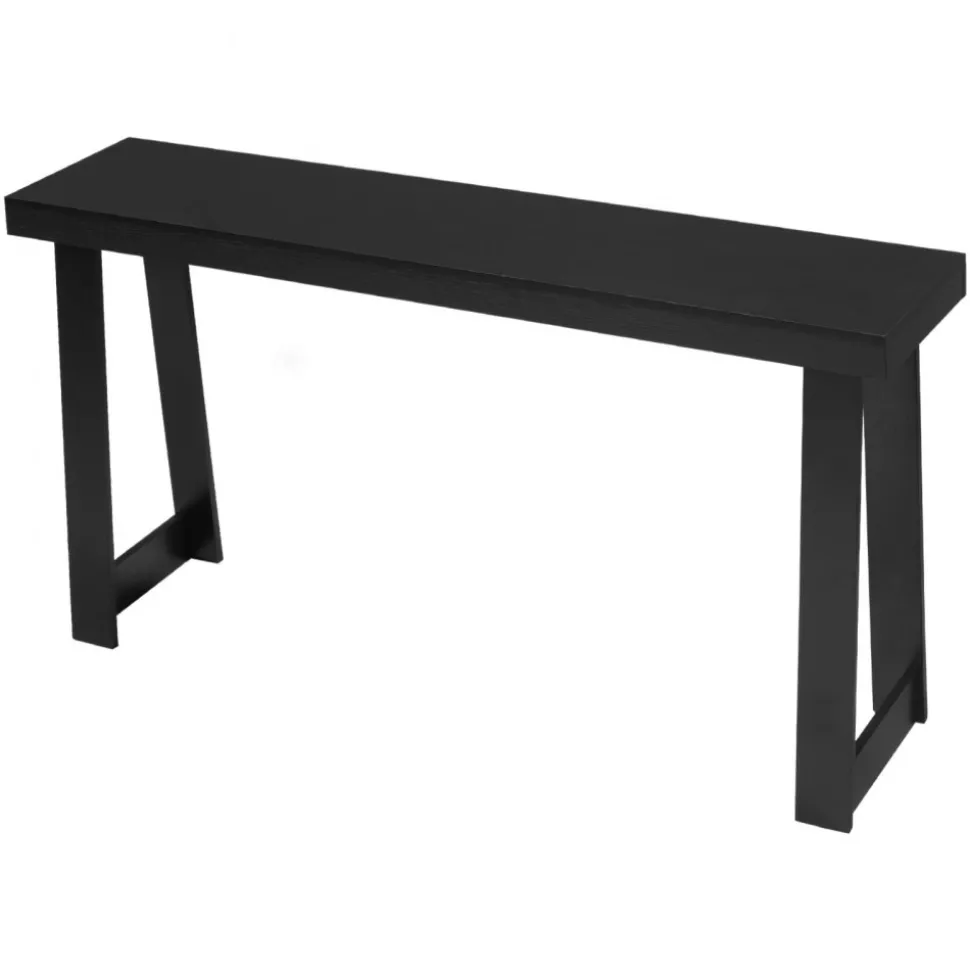 VEVOR 56 in Console Table, Modern Desk Behind the Couch, Wooden Rectangle Entrance Desk, Narrow Long Sofa Table Accent Stand, Ideal for Hallway, Bedroom, Living Room, Foyer, Easy Assembly, Black