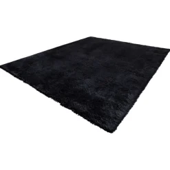 VEVOR Indoor Plush Area Rugs, 8 x 10 ft Soft Plush Carpet, Furry Shag Area Rugs for Living Room, Bedroom, Sunroom, Modern Home Decor Aesthetic, Non-Shedding, Non-Woven, Slip-Resistant, Black