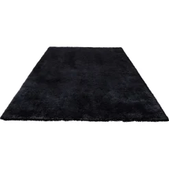 VEVOR Indoor Plush Area Rugs, 8 x 10 ft Soft Plush Carpet, Furry Shag Area Rugs for Living Room, Bedroom, Sunroom, Modern Home Decor Aesthetic, Non-Shedding, Non-Woven, Slip-Resistant, Black