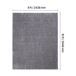VEVOR Indoor Plush Area Rugs, 8 x 10 ft Plush Carpet, Area Rugs Furry with Long Plushs Pile, Thick & Durable High-Pile Rug for High-Traffic Areas, Non-Shedding & Non-Slip Backing, Blue-Gray