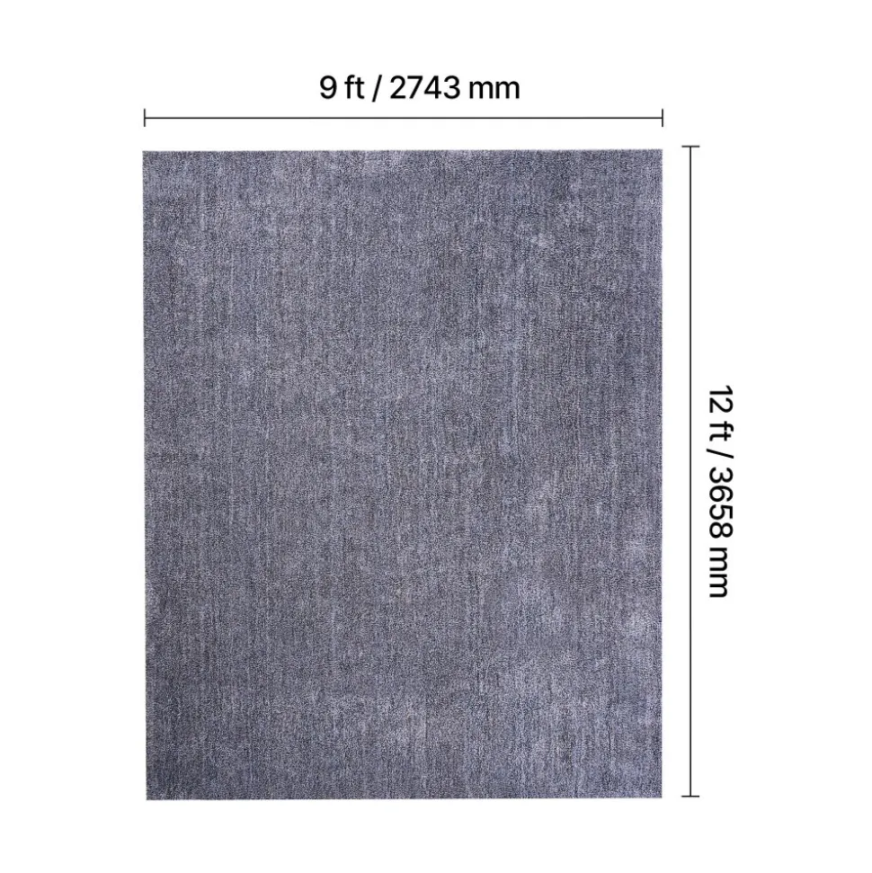 VEVOR Indoor Plush Area Rugs, 5 x 8 ft Soft Plush Carpet, Furry Shag Area Rugs for Living Room, Bedroom, Sunroom, Modern Home Decor Aesthetic, Non-Shedding, Non-Woven, Slip-Resistant, Dark Gray