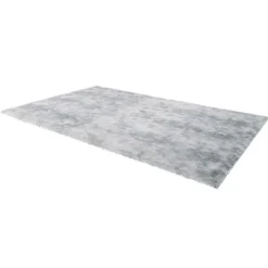 VEVOR Indoor Plush Area Rugs, 6 x 9 ft Soft Plush Carpet, Furry Shag Area Rugs for Living Room, Bedroom, Modern Home Decor Aesthetic Long-Pile Rug, Non-Shedding, Slip-Resistant, Tie-Dye Light Gray