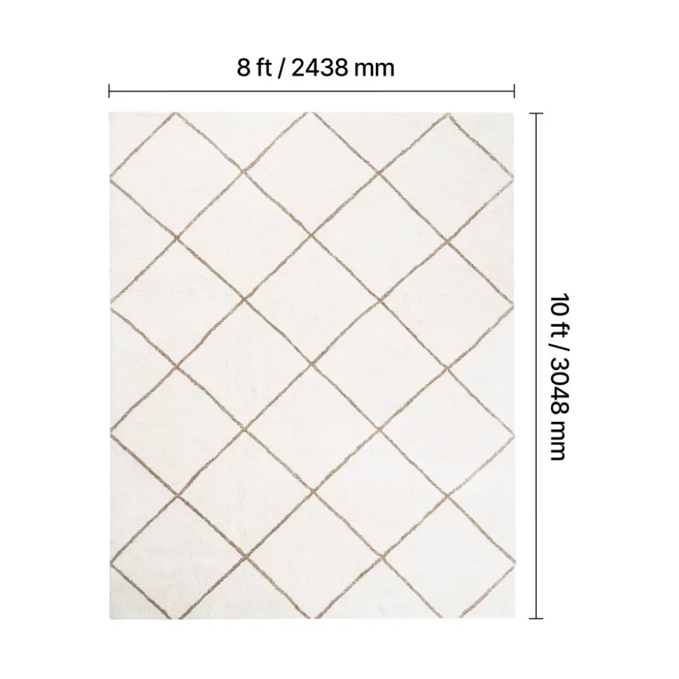 VEVOR Indoor Plush Area Rugs, 8 x 10 ft Soft Plush Carpet, Furry Shag Area Rugs for Living Room, Bedroom, Sunroom, Modern Home Decor Aesthetic, Non-Shedding, Non-Woven, Slip-Resistant, Smoke Gray