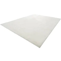 VEVOR Indoor Plush Area Rugs, 8 x 10 ft Soft Plush Carpet, Furry Shag Area Rugs for Living Room, Bedroom, Sunroom, Modern Home Decor Aesthetic, Non-Shedding, Non-Woven, Slip-Resistant, Ivory White