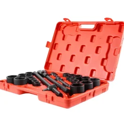 VEVOR 3/4 in Drive Impact Socket Set, 27 Pieces SAE 7/8 in to 2 in and Metric 22 mm to 50 mm, 6 Point Cr-V Alloy Steel for Auto Repair, Includes Extension Bars, Ratchet Handle and Storage Case