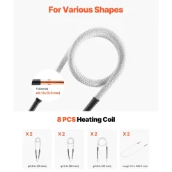 VEVOR Induction Heater Bolt Removal, 1100W 110V Magnetic Induction Heater Kit, Handheld Nut Buster Tool for Rusty Screw Removing, Car Garage Repairing Tools with 10 Coil and Box