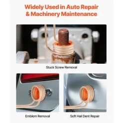 VEVOR Induction Heater Bolt Removal, 1100W 110V Magnetic Induction Heater Kit, Handheld Nut Buster Tool for Rusty Screw Removing, Car Garage Repairing Tools with 8 Coil and Box