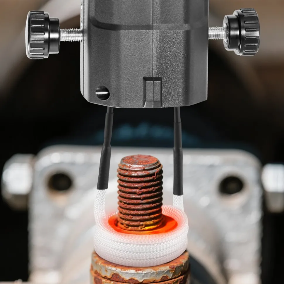 VEVOR Induction Heater Bolt Removal, 1800W 110V Magnetic Induction Heater Kit, Handheld Nut Buster Tool for Rusty Screw Removing, Car Garage Repairing Tools with 4 Coils and Box