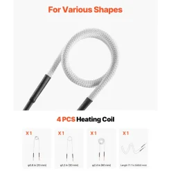 VEVOR Induction Heater Bolt Removal, 1800W 110V Magnetic Induction Heater Kit, Handheld Nut Buster Tool for Rusty Screw Removing, Car Garage Repairing Tools with 4 Coils and Box