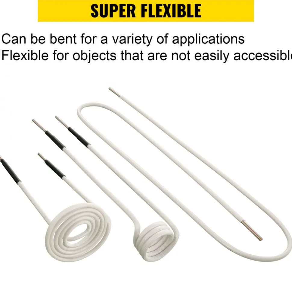 VEVOR Induction Heater Coil Kit 8PCS Most Used Induction Heater Coils with Varying Lengths, Heat Resistant Induction Heater Tool with Flexibility and Long Lifespan For Removing Rusty Bolts and Nuts