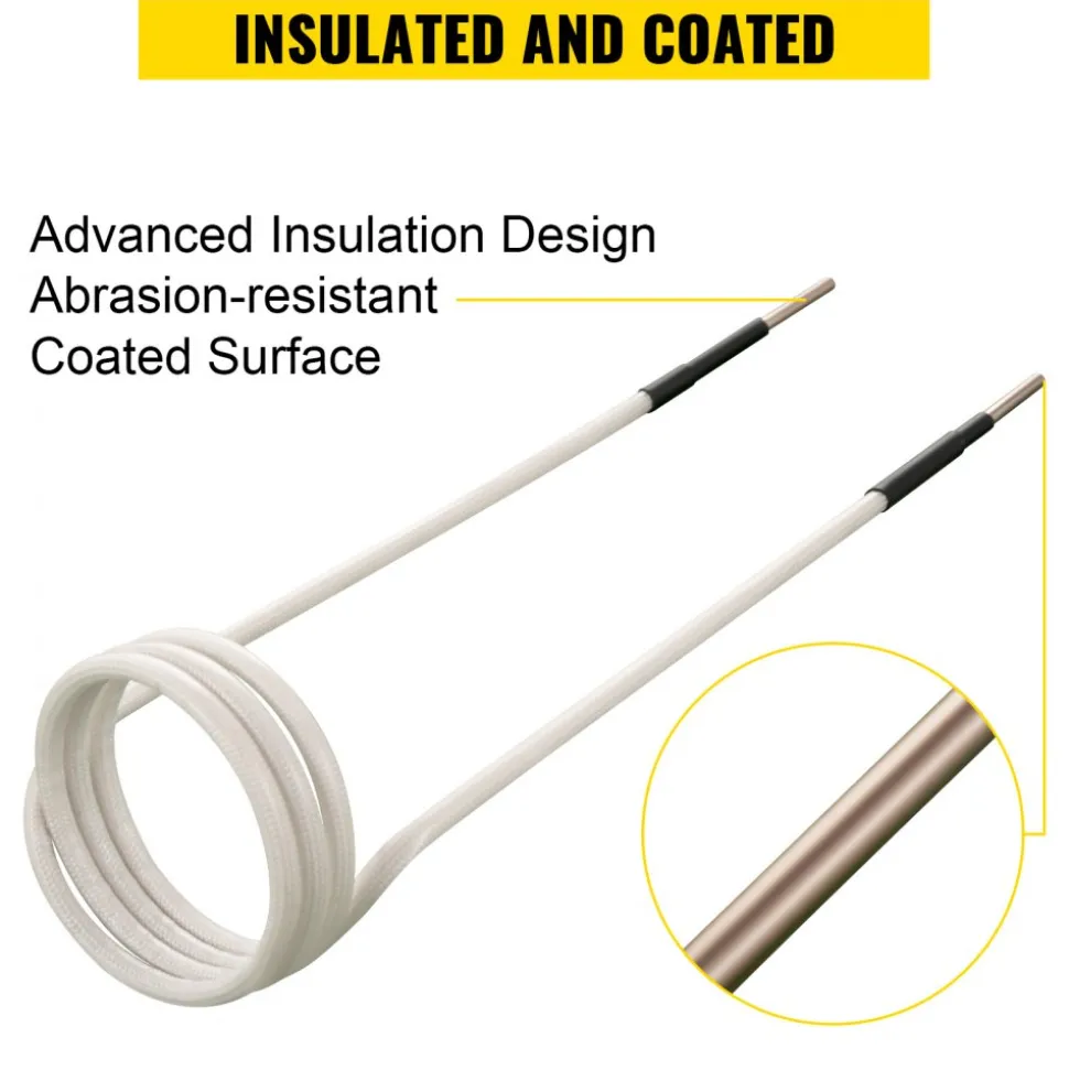 VEVOR Induction Heater Coil Kit 8PCS Most Used Induction Heater Coils with Varying Lengths, Heat Resistant Induction Heater Tool with Flexibility and Long Lifespan For Removing Rusty Bolts and Nuts