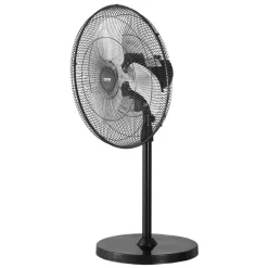 VEVOR Industrial Pedestal Fan, 18 Inch 90-Degree Oscillating Fan, Height Adjustable Standing Fans with 3 Adjustable Speeds, High Power Fans for Warehouse,Garage,Commercial,Residential, Black