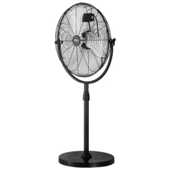 VEVOR Industrial Pedestal Fan, 20 Inch Standing Fan with 46.9 to 59.6 Inches Adjustable Height, Floor Fans with 3 Adjustable Speeds, High Power Fans for Warehouse,Garage,Commercial,Residential, Black