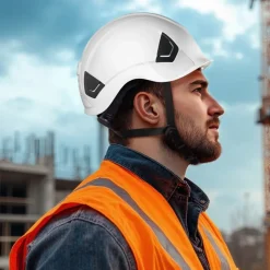 VEVOR Industrial Safety Helmet, ANSI/ISEA Z89.1 Approved ABS Safety Hard Hat with 6-Point Ratchet Suspension, Adjustable Vented Hardhat for Men Women Adults, for Outdoor Indoor Construction Workwear