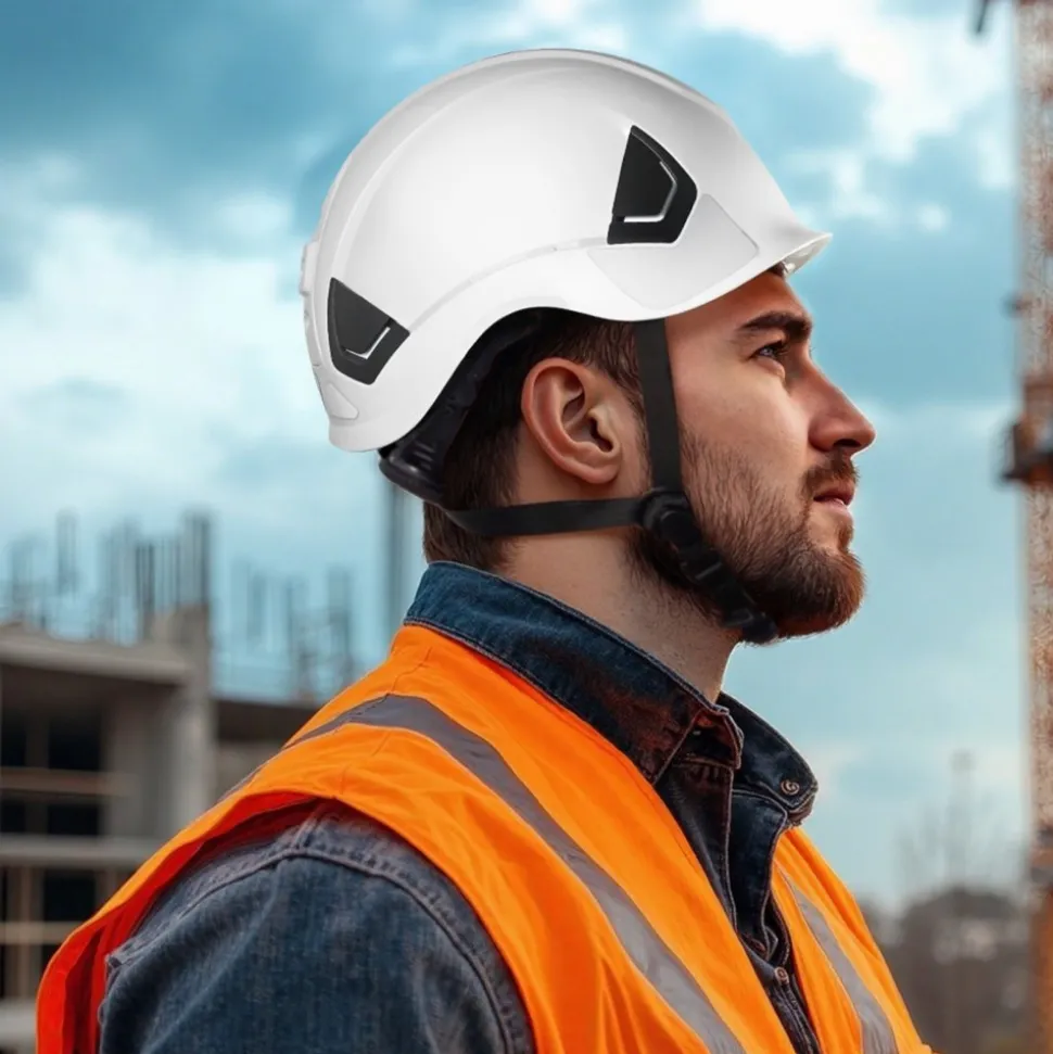 VEVOR Industrial Safety Helmet, ANSI/ISEA Z89.1 Approved ABS Safety Hard Hat with 6-Point Ratchet Suspension, Adjustable Vented Hardhat for Men Women Adults, for Outdoor Indoor Construction Workwear