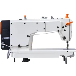 VEVOR Industrial Sewing Machine, Upgraded 550W Servo Motor with Table Stand, 5000s.p.m Heavy Duty Lockstitch Sewing Machine, High Speed, Clear Control Panel and Electro-mechanization Start-stop