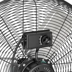 VEVOR Industrial Shop Fan, 24 Inch Floor Drum Fan, High Velocity 7500 CFM, Heavy Duty Aluminum Blades, 3 Speeds, 360 Degree Tilt, Ideal for Commercial, Garage, Warehouse, Basement, Workshop, Black