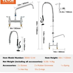 VEVOR Industrial Sink Faucet, 44