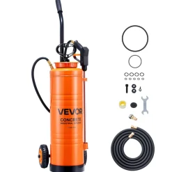 VEVOR Industrial Sprayer, 4.5 Gallons Large Capacity, Stainless Steel Concrete Sprayer with Ergonomic Handle & Removable Cart, 48