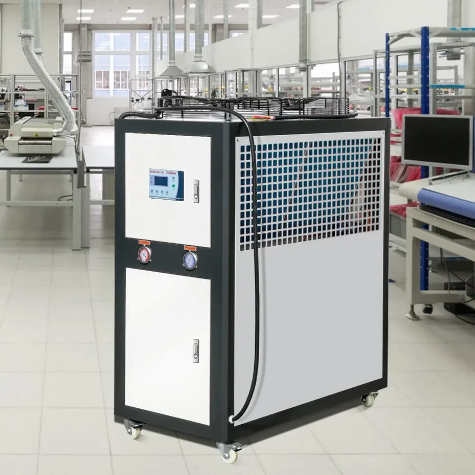VEVOR Industrial Water Chiller, 6HP 16 Gal Air-Cooled Industrial Water Chiller, 15,100 Kcal/h Cooling Capacity with Finned Condenser Micro-Computer Control 60L Water Tank, for Cooling Water