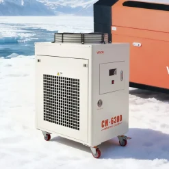 VEVOR Industrial Water Chiller, 27,300 BTU/h, Industrial Water Cooler Cooling System with Compressor, 10.6  Gal Tank Capacity, 18.5 GPM Max Flow Rate, for CO2 Laser Tube Engraving & Cutting Machine