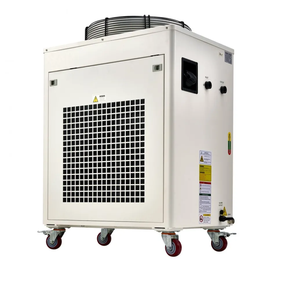 VEVOR Industrial Water Chiller, 27,300 BTU/h, Industrial Water Cooler Cooling System with Compressor, 10.6 Gal Tank Capacity, 18.5 GPM Max Flow Rate, for CO2 Laser Tube Engraving & Cutting Machine