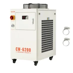 VEVOR Industrial Water Chiller, 17,060 BTU/h, Industrial Water Cooler Cooling System with Compressor, 3.96  Gal Tank Capacity, 18.5 GPM Max Flow Rate, for CO2 Laser Tube Engraving & Cutting Machine