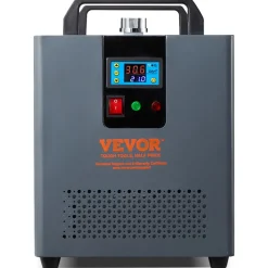 VEVOR Industrial Water Chiller, 5460 BTU/h, Industrial Water Cooler Cooling System with Compressor, 1.8 Gal Tank Capacity, 3.4 GPM Max Flow, Laser Chiller, for CO2 Laser Engraving & Cutting Machine