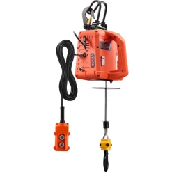 VEVOR 3-in-1 Electric Hoist Winch, 1100 lbs Capacity, 1500W Portable Electric Power Winch, 25 ft Lifting Height, 16.4 ft/min with Manual, Wired & Wireless Remote Control for Factory, Warehouss, Garage