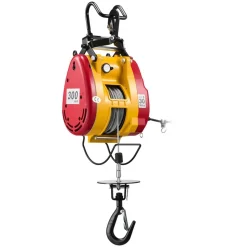 VEVOR 2-in-1 Electric Hoist Winch, 660 lbs Capacity, 1500W Portable Power Winch Crane, 98.4 ft Lifting Height, 62 ft/min with Wired and Wireless Remote Control for Factory, Warehouss, Garage