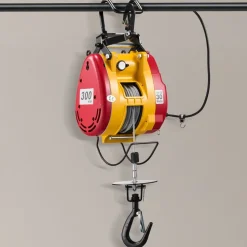 VEVOR 2-in-1 Electric Hoist Winch, 660 lbs Capacity, 1500W Portable Power Winch Crane, 98.4 ft Lifting Height, 62 ft/min with Wired and Wireless Remote Control for Factory, Warehouss, Garage