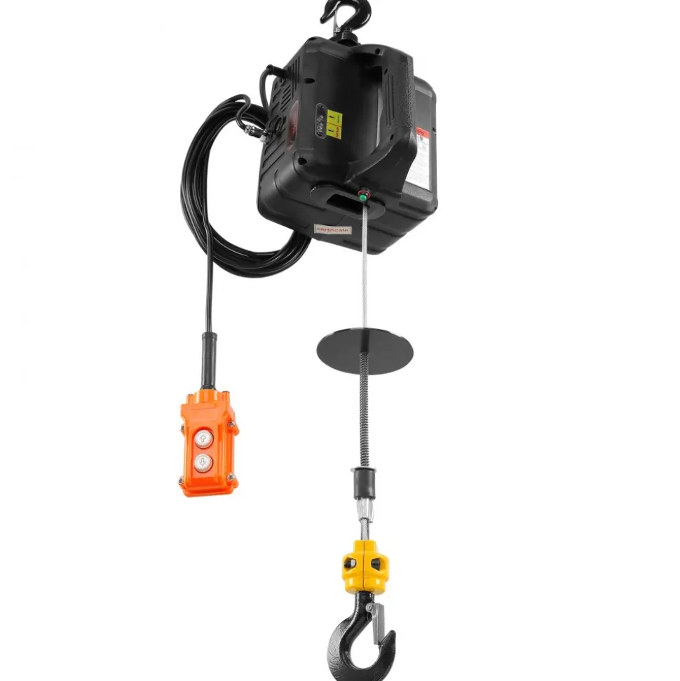 VEVOR 3-in-1 Electric Hoist Winch, 1100lbs 1500W Portable Power Winch Crane, 110V/120V 22.9 ft Lifting Height, 13 ft/min with Manual, Wired and Wireless Remote Control, Overload Protection