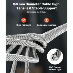 VEVOR 2-in-1 Electric Hoist Winch, 1100 lbs Capacity, 1500W Portable Power Winch Crane, 25 ft Lifting Height, 16.4 ft/min with Manual and Wired Remote Control for Factory, Warehouss, Garage
