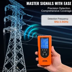 VEVOR 3-in-1 EMF Meter, 5Hz - 3.5GHz, Handheld Rechargeable Electromagnetic Field Radiation Detector, Digital LCD EMF Tester for EF MF RF Home Inspections Outdoor Ghost Hunting Paranormal Equipment