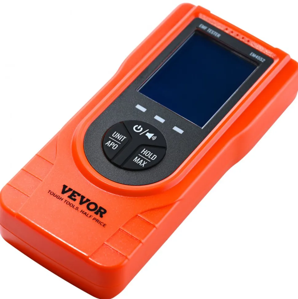 VEVOR 3-in-1 EMF Meter, 5Hz - 3.5GHz, Handheld Rechargeable Electromagnetic Field Radiation Detector, Digital LCD EMF Tester for EF MF RF Home Inspections Outdoor Ghost Hunting Paranormal Equipment