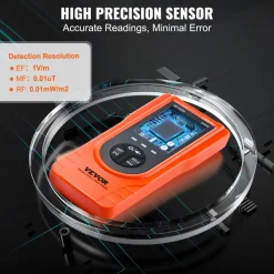 VEVOR 3-in-1 EMF Meter, 5Hz - 3.5GHz, Handheld Rechargeable Electromagnetic Field Radiation Detector, Digital LCD EMF Tester for EF MF RF Home Inspections Outdoor Ghost Hunting Paranormal Equipment