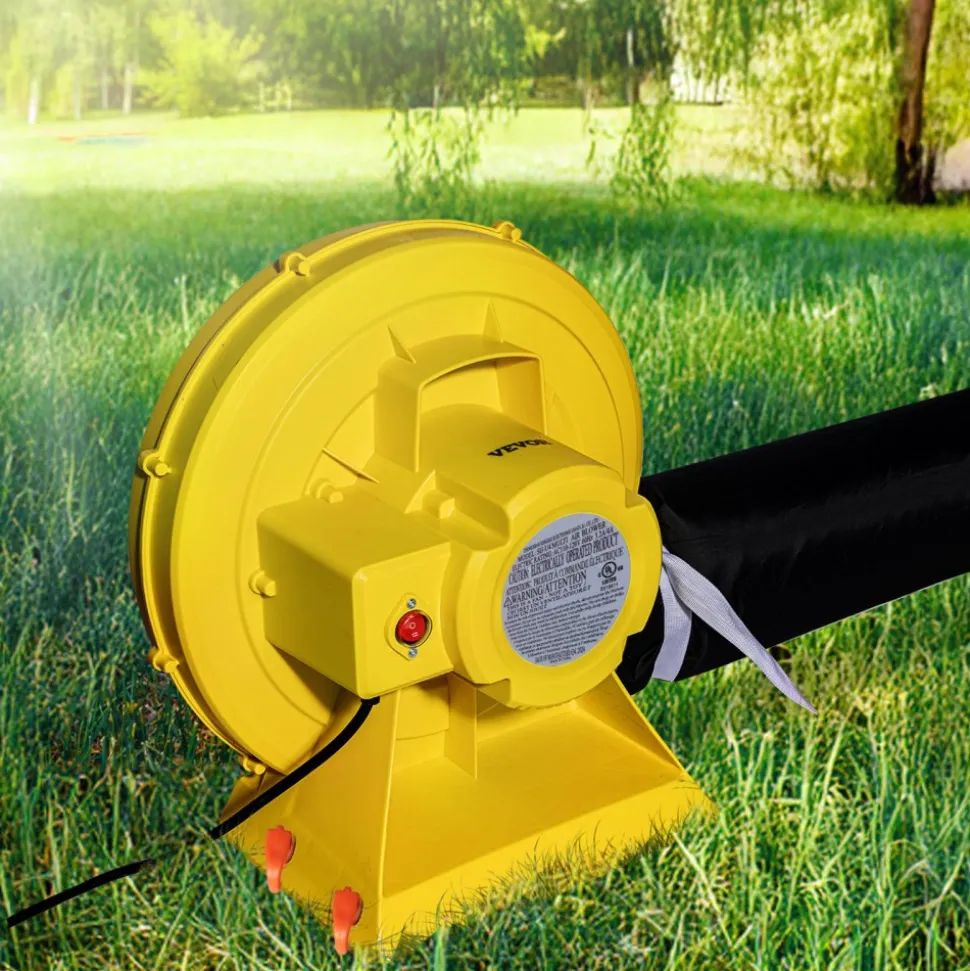VEVOR Inflatable Blower, 380W&450W, 0.5 & 0.6 HP Bounce House Blower, Pump Commercial Air Blower for Inflatables, Bouncy Castle Electric Air Blower Fan Perfect for Bounce House, Waterslides, Yellow