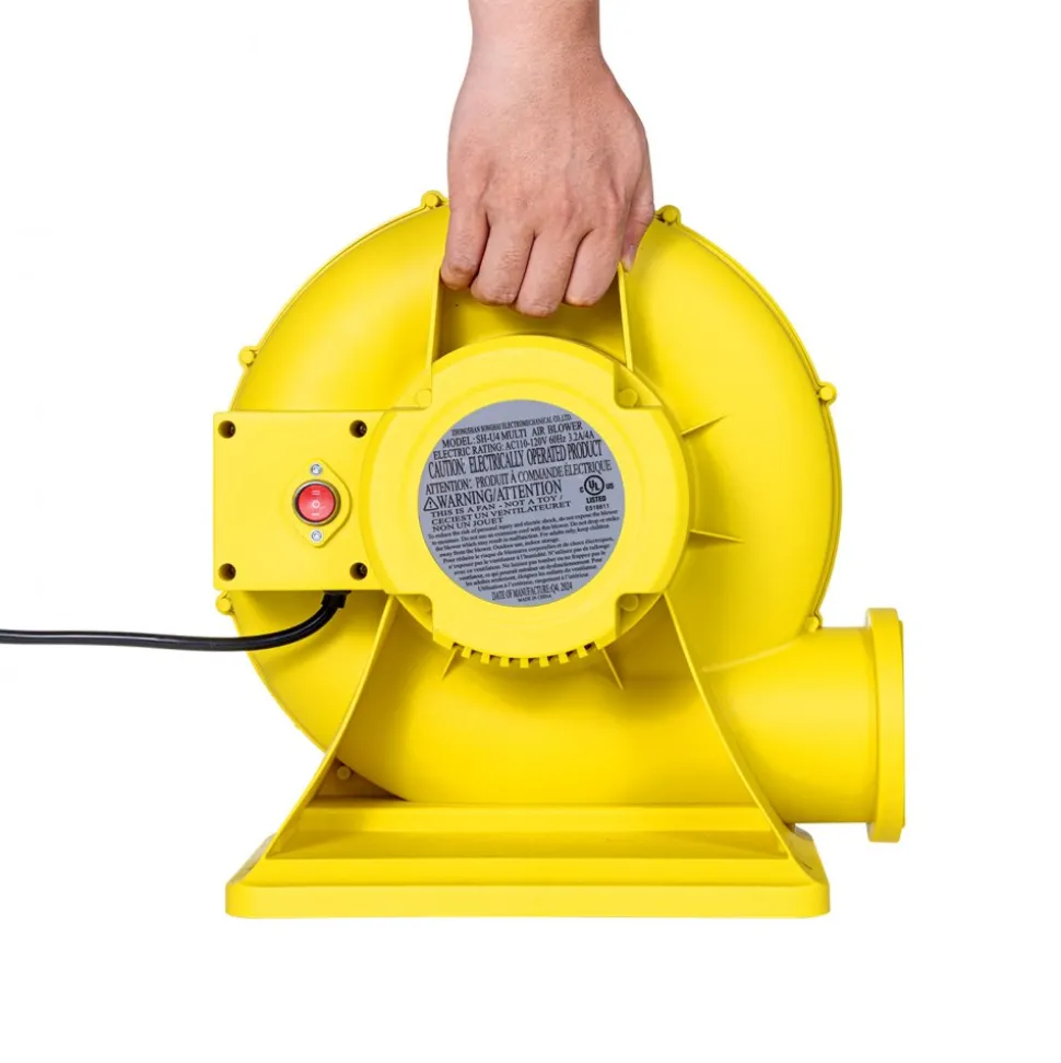VEVOR Inflatable Blower, 380W&450W, 0.5 & 0.6 HP Bounce House Blower, Pump Commercial Air Blower for Inflatables, Bouncy Castle Electric Air Blower Fan Perfect for Bounce House, Waterslides, Yellow