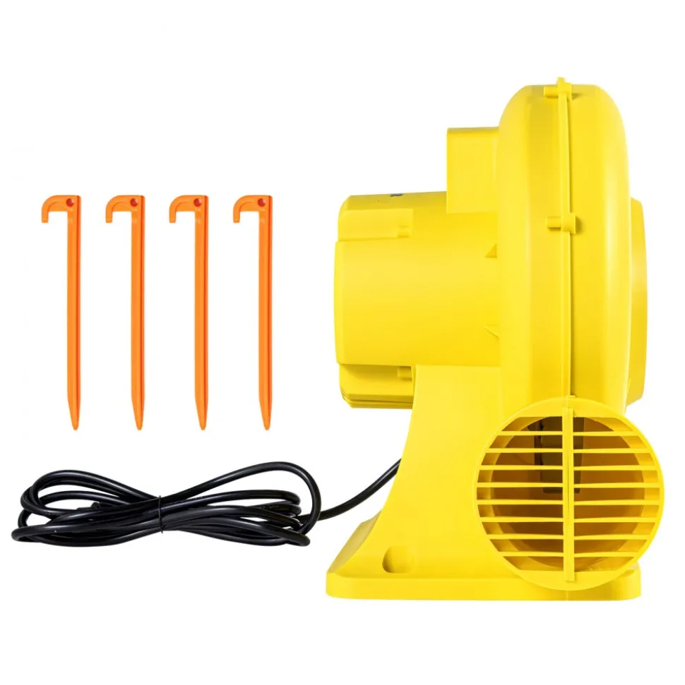 VEVOR Inflatable Blower, 380W&450W, 0.5 & 0.6 HP Bounce House Blower, Pump Commercial Air Blower for Inflatables, Bouncy Castle Electric Air Blower Fan Perfect for Bounce House, Waterslides, Yellow