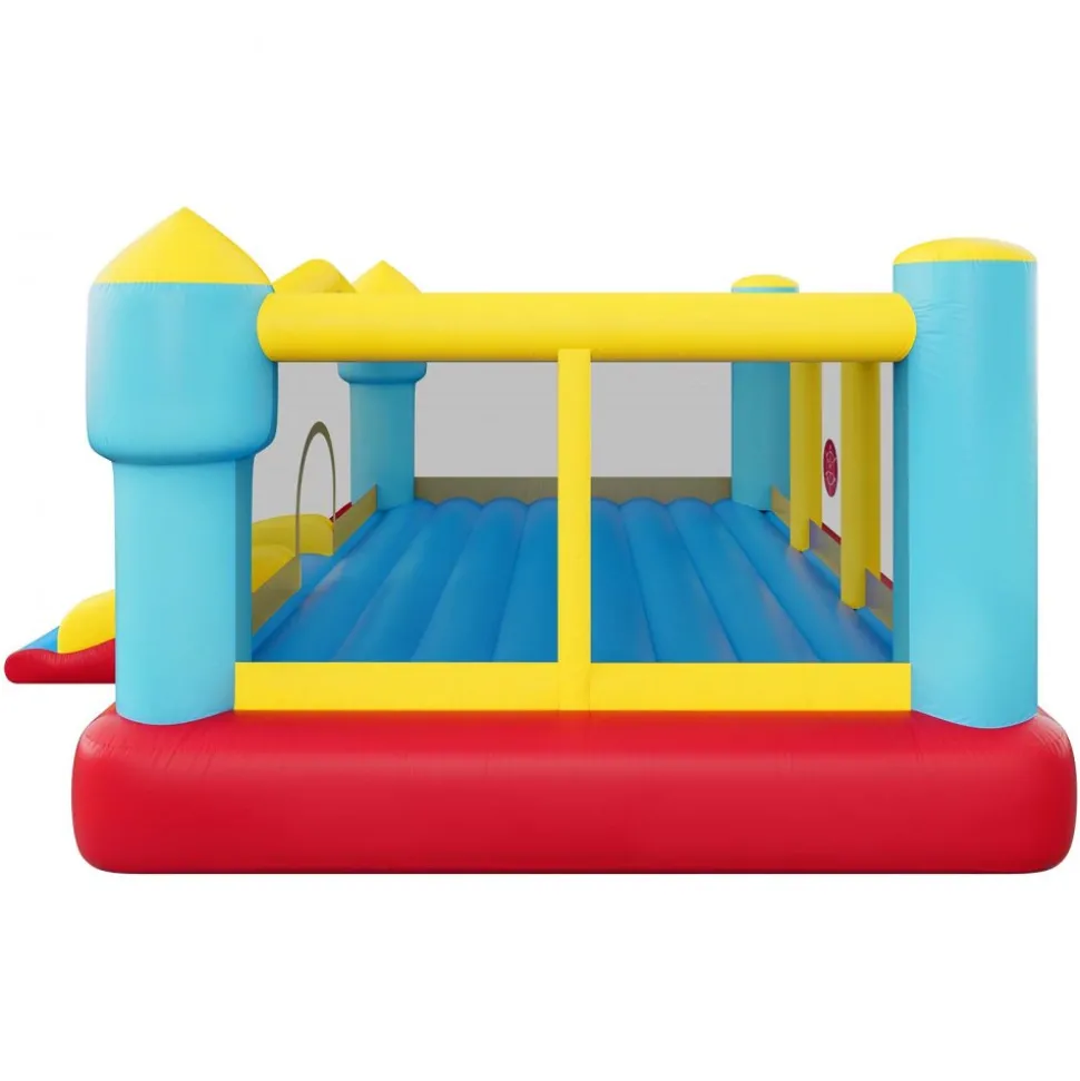 VEVOR Inflatable Bounce House, 14.7 x 13.8 x 6.8 ft Jumping Bouncy Castle, Inflatable Jumper for Kids with Slide, Basketball Hoop, Target Game & Jumping Area, Jumpings House Holds 3-4 Kids (Ages 3-8)