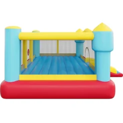 VEVOR Inflatable Bounce House, 14.7 x 13.8 x 6.8 ft Jumping Bouncy Castle, Inflatable Jumper for Kids with Slide, Basketball Hoop, Target Game & Jumping Area, Jumpings House Holds 3-4 Kids (Ages 3-8)