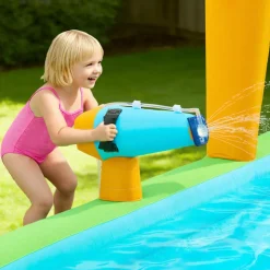 VEVOR Inflatable Bounce House, 13.3 x 11.4 x 8.4 ft Inflatable Bounce House Water Slide, Bouncer Castle with Climbing Wall, Double Tall Slides, Splash Pool & Mini Soccer, for 3 to 4 Kids Ages 3 to 8