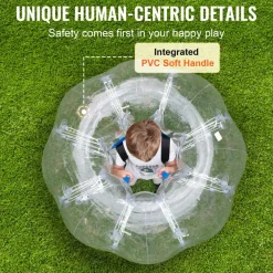 VEVOR Inflatable Bumper Ball 1-Pack, 4FT/1.2M Body Sumo Zorb Balls for Teen & Adult, 0.8mm Thick PVC Human Hamster Bubble Balls for Outdoor Team Gaming Play, Bumper Bopper Toys for Garden, Yard, Park