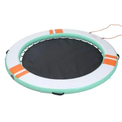 VEVOR Inflatable Floating Dock, 10FT Round Inflatable Dock Platform, Non-Slip Water Floating Mat with Portable Carrying Bag & Detachable Ladder, Platform Island Raft for Pool Beach Ocean